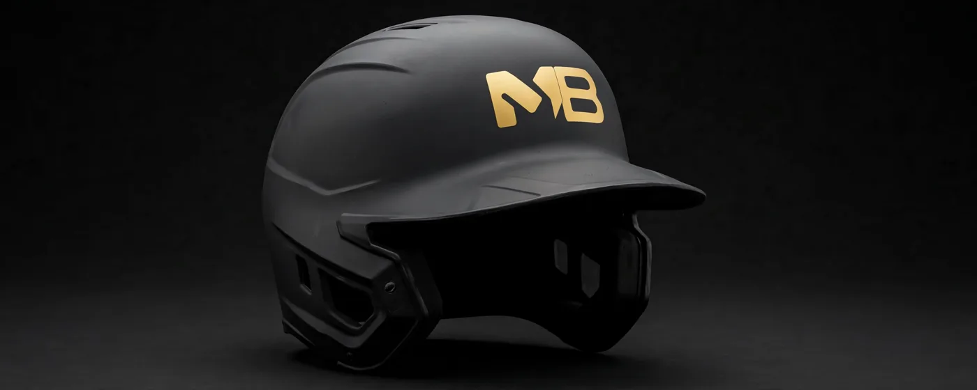 Batting helmet, matte black